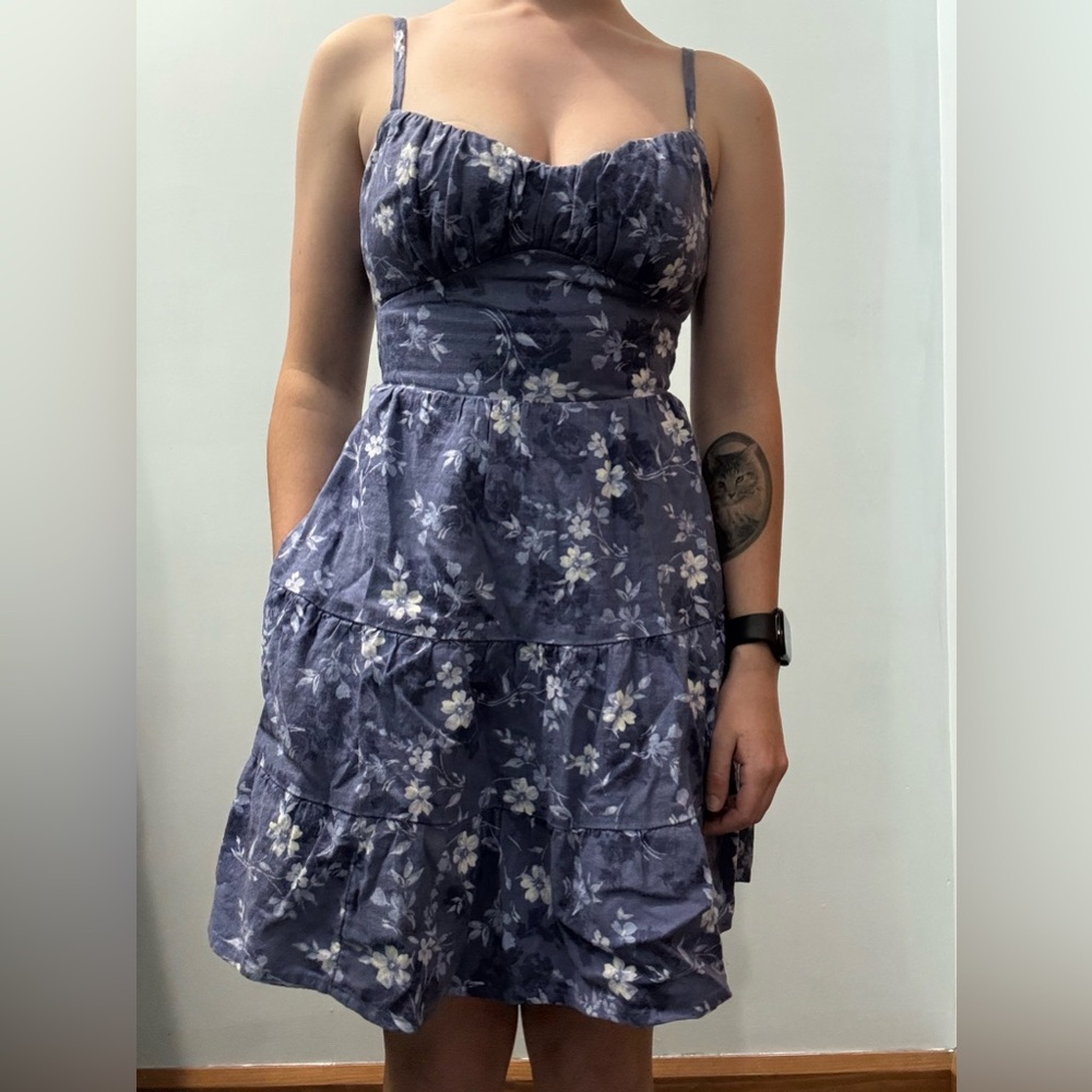 Floral Blue Women's Dress